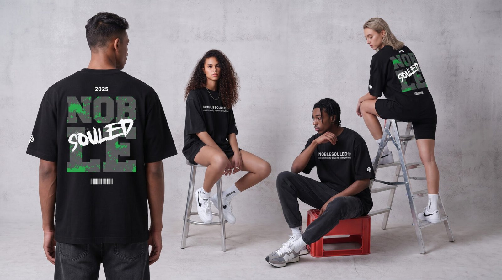 ns5 Noble Souled Signature Boxy Fit T-Shirt VIP DROP #NS05