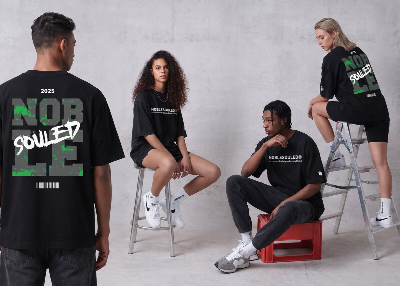 ns5 Noble Souled Signature Boxy Fit T-Shirt VIP DROP #NS05